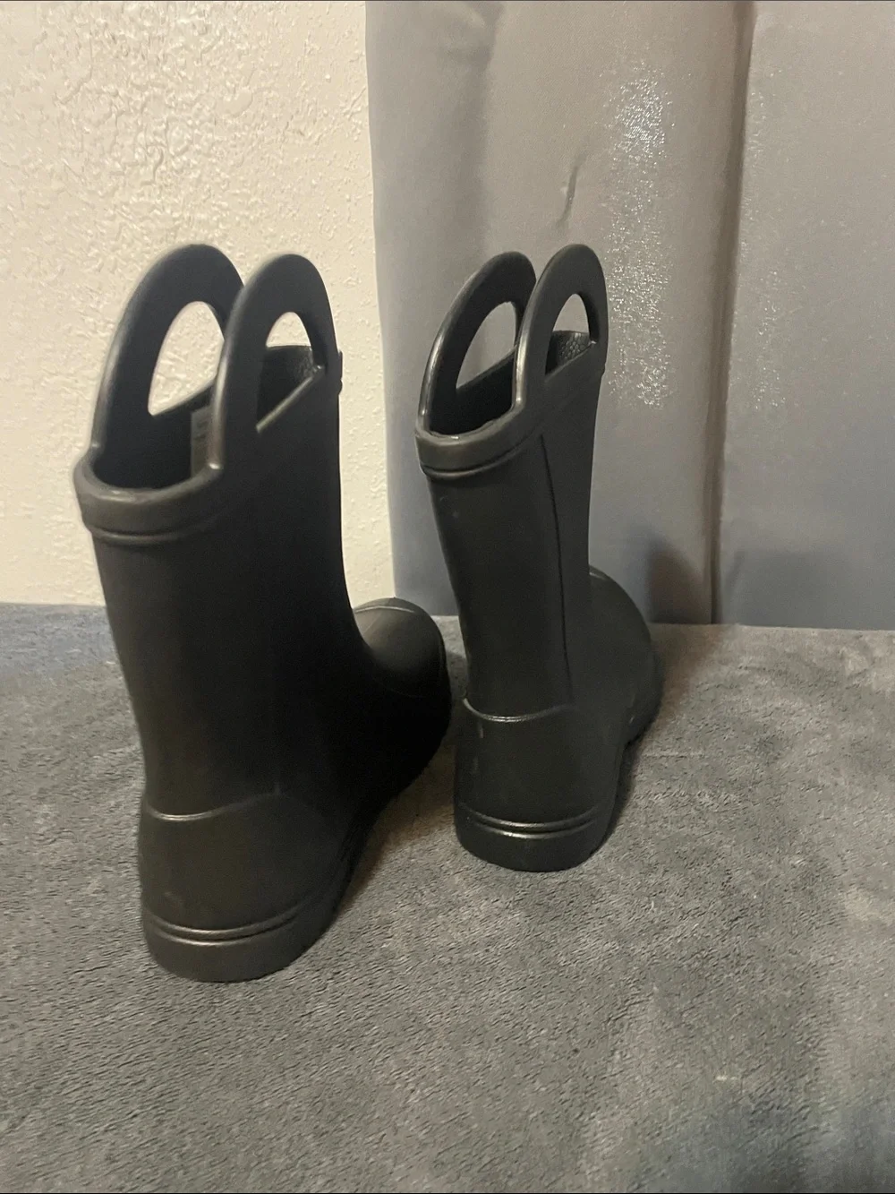 Kids Black Waterproof Pull-On Boots
